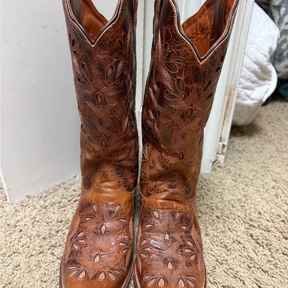 Dan Post Tan Leather Cowboy Boots